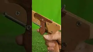 Simple mechanism trigger wooden slingshot#woodscraft #wooddesigner #wooddesigner #woodworking