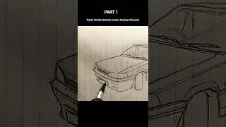 Toyota Corolla Kentucky rounder drawing with pencil | Easy step by step car drawing tutorial