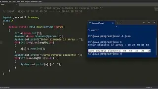 print array elements in reverse order | java programming