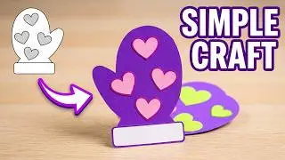 DIY Heart Mitten Craft 🧤 Kids Love This Simple Idea