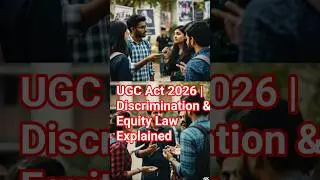 UGC Act 2026 | Discrimination & Equity Law Explained #UGCAct2026​ #shorts #shortsfeed #trending #yt
