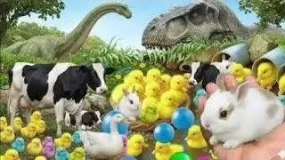 Menangkap Bebek,Ayam Rainbow dan Kelinci Lucu,hunting ayam warna warni!