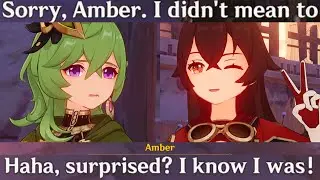 AMBER Meets COLLEI in Sumeru Cutscene Genshin Impact LUNA II | Ruins Exploration Fieldwise Center