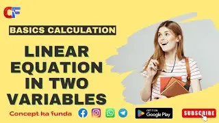 Linear equations in two variables ||Basic calculation #basicmaths #neet #calculation #physics