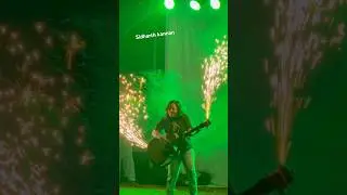 Shocking fire guitar performance 🤯 | Water drums with DJ | Fire dance #shorts