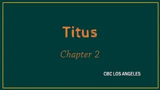 Christian Men in the Church - CBC 11/2/2025 English Service Sermon