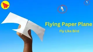 How to make a bird paper plane with notebook, Flying like a bird