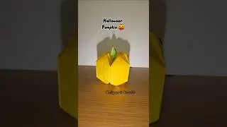 Easy Origami Pumpkin. Halloween Tutorial Content. How to Make 3D Craft  @OrigamiCraftsman #shorts