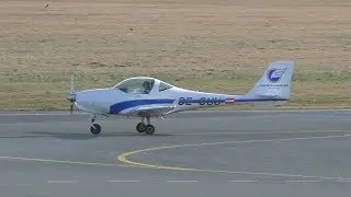 Austrian Aviation Training Aquila A210 landing at Graz Airport | OE-CUU