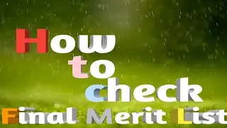 B.sc agri Final merit list...||| How to check MHT CET Final merit list.....