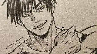 How to draw toji fushiguro from jujutsu kaisen #anime #tojifushiguro #jujutsukaisen #drawing #fyp 