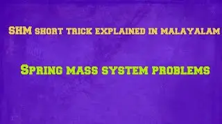 SHM trick explained  in malayalam