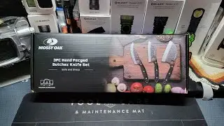 Набор разделочных ножей Mossy Oak, 3 кованых поварских ножа в оксфордской сумке-органайзере.