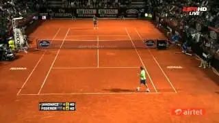 Roger Federer Vs Jerzy Janowicz Rome 2013 Highlights  HD