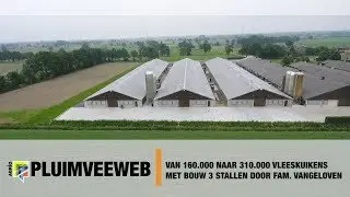 Van 160.000 naar 310.000 vleeskuikens met bouw van 3 stallen door fam. Vangeloven