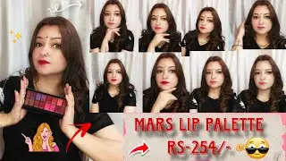 Mars Lip Palette 16 Shades Only-254/- Lipstick Swatches || Review || #bhawnaglitz #marslippalette
