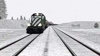 Open Rails - BNSF Hi-Line Subdivision | SD40-2 Mixed Freight | Train EB-PRUE1 (Whitefish - Shelby)
