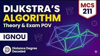 Dijkstra's Algorithm Explained (Exam POV) | UGC NET EXAM | MCS-211 #ignou