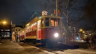 22 февраля 2022 по маршруту 22 на ретро-трамвае Ringhoffer