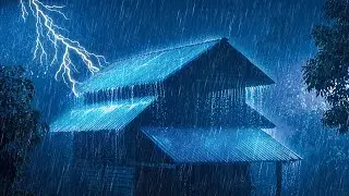 12 Hours of Heavy Rain & Thunderstorm on Tin Roof | Relaxing Rain for Deep Sleep & Relaxation