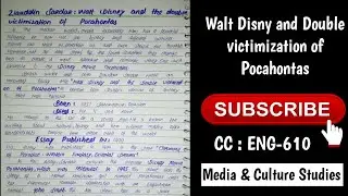 Walt Disney and Double Victimization of Pocahontas by Ziauddin Sardar | Bs English Literature Notes