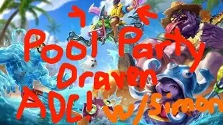 League of Legends - Pool Party Draven ADC (1350 RP) Gameplay w/ Simon | Full Game PBE HD