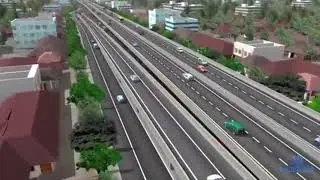 3D ANIMATION OF ELEVATED ROAD || ANIMATION