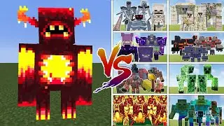 INFERNAL WARDEN vs All Team Mob - Minecraft Mob Battle