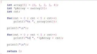 5.3 Pointers and Arrays