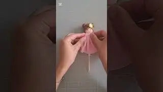 Create Fondant Fairy Cake Topper! #fairycake #fondantfairy #shorts
