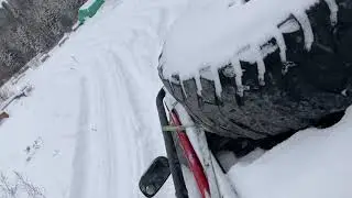 Dakobeast 4x4 Snow wheelin in deep fresh powder , saguenay, quebec, jeep and dakota on 35&rsquo;s