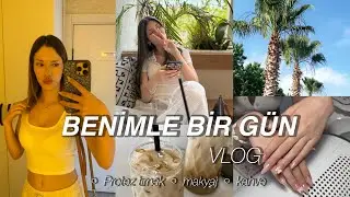 BENİMLE BİR GÜN VLOG : Proteztırnak, makyaj, kahve | Rüya Akarpa￼