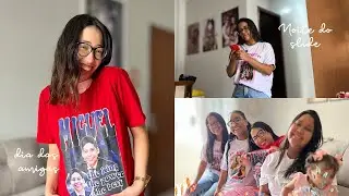Dia das amigas - amigo secreto e camiseta, noite do slide, vlog 