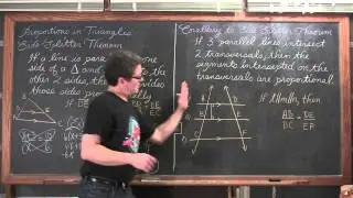 Side Splitter Theorem Proportions in Triangles