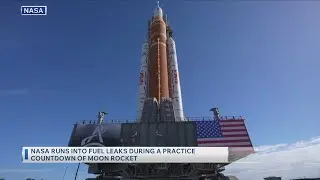 NASA runs into fuel leak during a practice countdown of Moon rocket