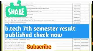 AKU Patna b.tech 7th semester results published check your result