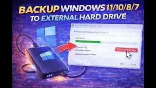 How To Back Up Windows To an External Hard Drive Windows 11,10,8,7(In 2026) very simple method