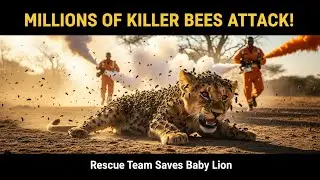 Millions of Killer Bees Attack a Baby Lion &ndash; Brave Rescue Team Saves It Just in Time!