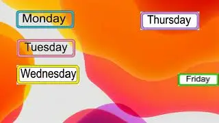Weekday Names# Sunday #Monday# Weekdays