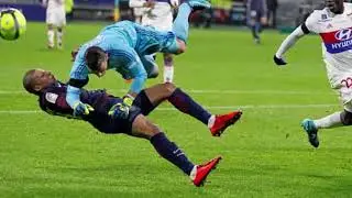 Kylian Mbappe taken off on a stretcher after heavy clash with Anthony Lopes