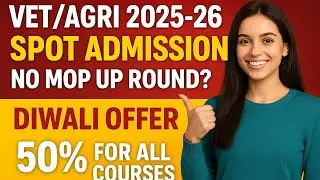 Spot admission for agriculture and horticulture no mop up round counselling?