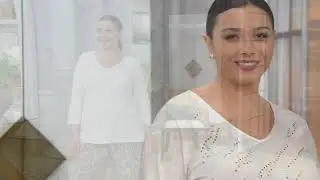 Susan Graver Weekend Cotton Modal Embellished Top w/Hi-Low Hem on QVC
