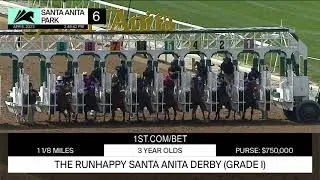 Practical Move wins the RUNHAPPY Santa Anita Derby on Saturday, April 8 at Santa Anita Park