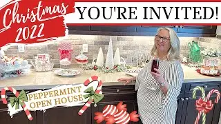 🎄 YOU'RE INVITED TO MY CHRISTMAS OPEN HOUSE! 🎄 Decor & Entertaining Ideas 🎄 Peppermint  Party 🎄