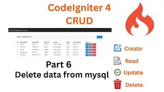 #6 How to delete data from mysql with codeigniter4 easy way