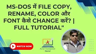 MS-DOS File Copy & Rename + Color & Font Customization | Computer Basic Knowledge Lesson 18