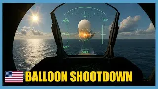 F-22 Raptor Shoots Down Chinese Spy Balloon Over Atlantic Ocean