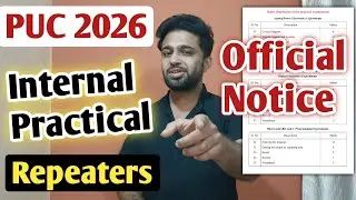 PUC Practical & Internal Marks Improvement | 2nd PUC Exam 2026 | Repeaters