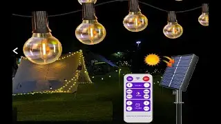 Solar (20 bulbs edison) G40 String Lights not working fix and Upgrade