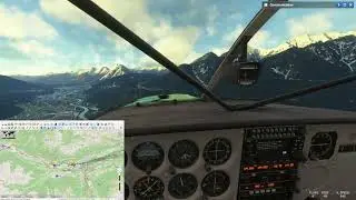 LOWI Cessna 185 Skywagon, abendlicher Alpenrundflug.